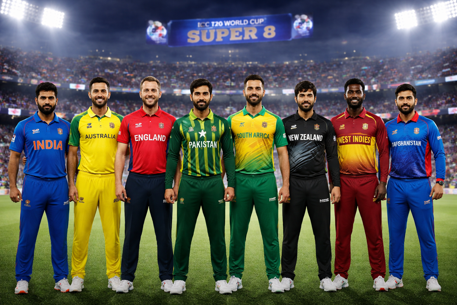 ICC T20 World Cup Super 8 Teams List – Full Squad Overview & Key Players